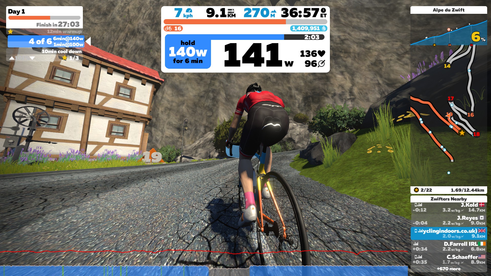 15 Minute Zwift Workout Builder for Push Pull Legs