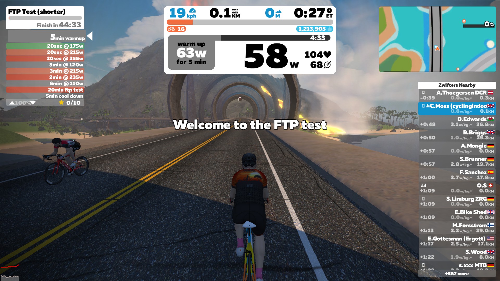 | Indoors FTP Test Cycling My First