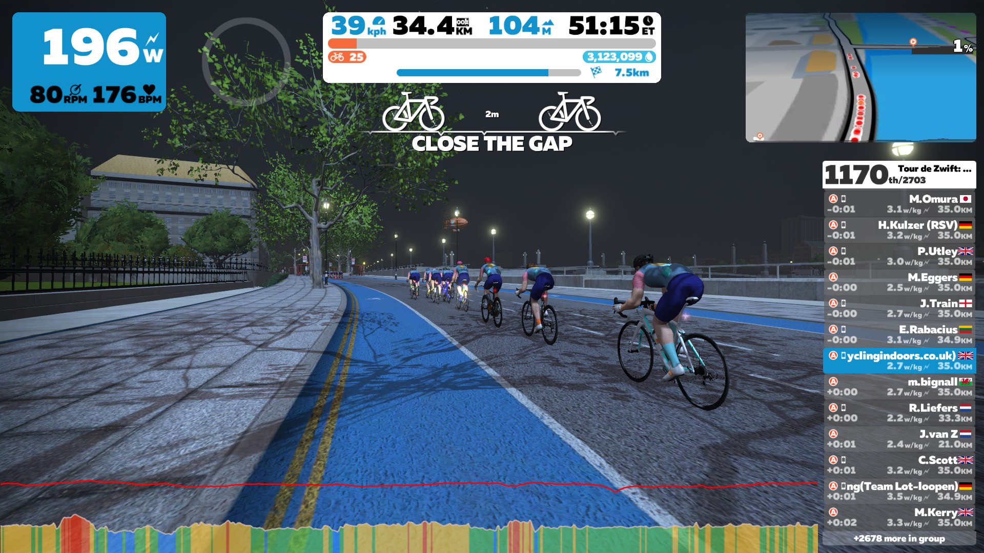 Tour De Zwift 2020: Stage 1 Long Distance | Cycling Indoors