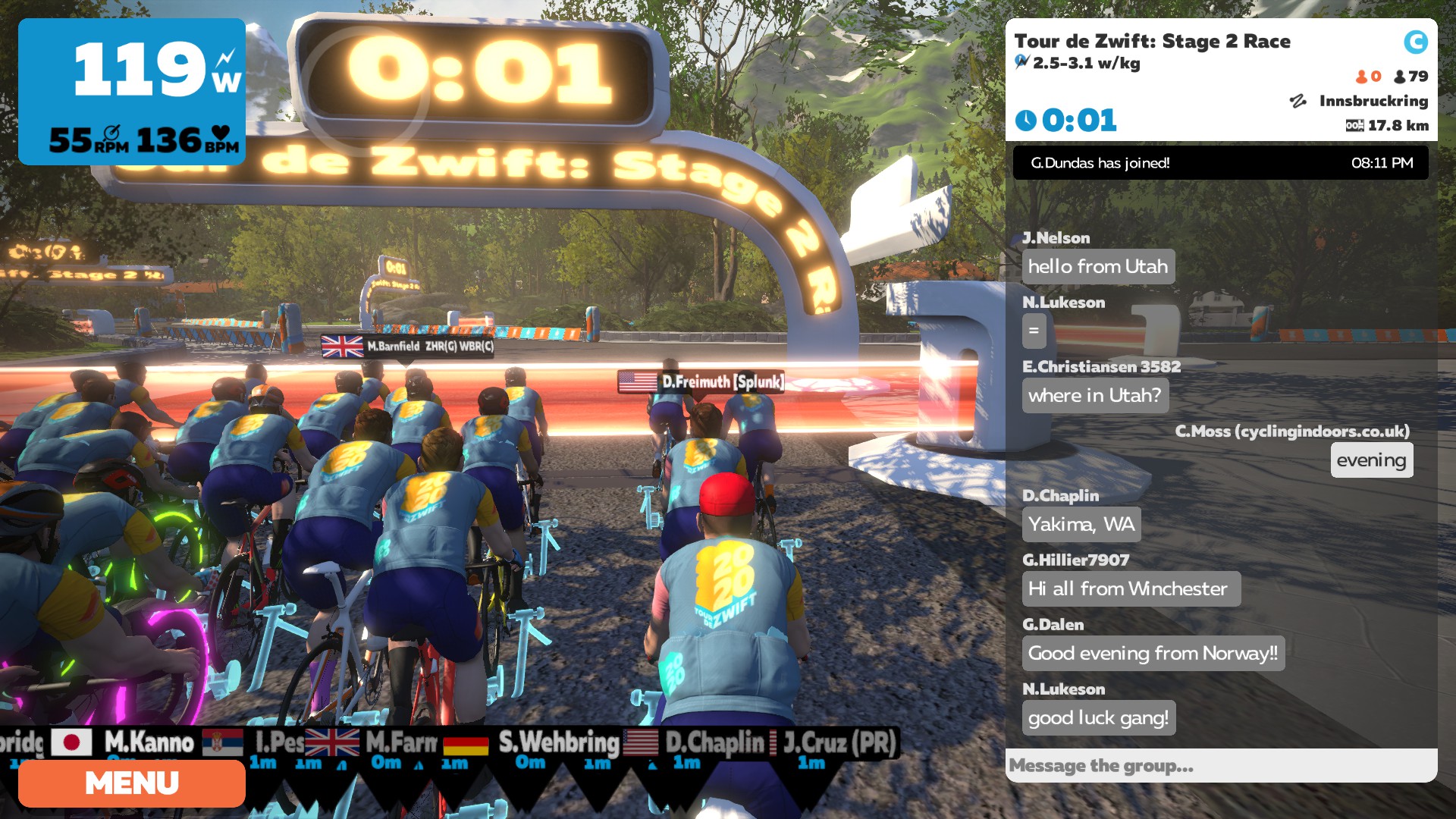 Zwift - Tour De Zwift: Stage 2 Race (C) | Cycling Indoors