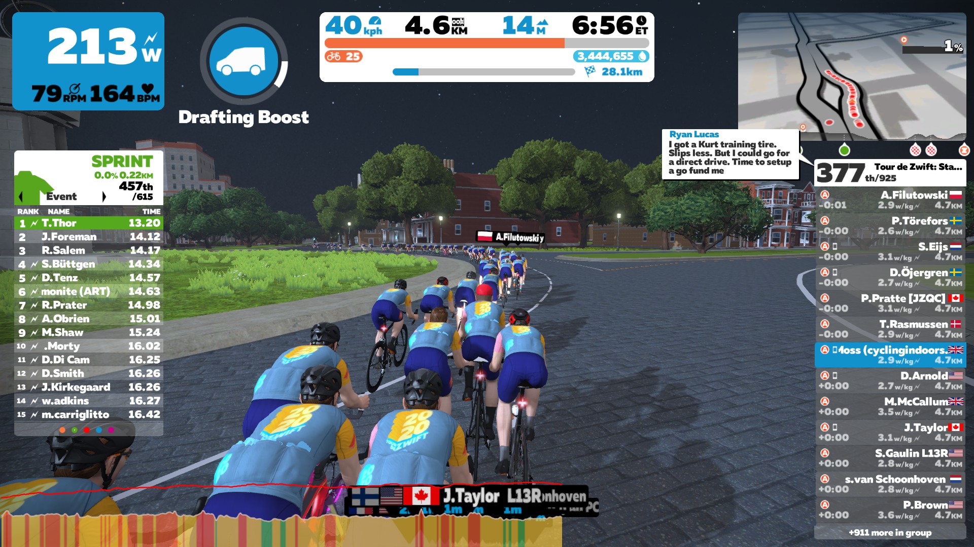 Tour De Zwift: Stage 6 Group Ride - Long Distance | Cycling Indoors