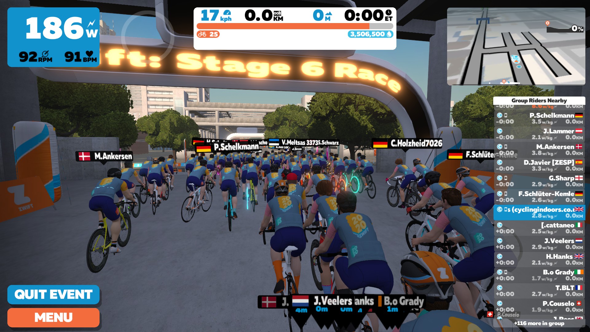 Tour de Zwift Stage 6 Race (C) Cycling Indoors