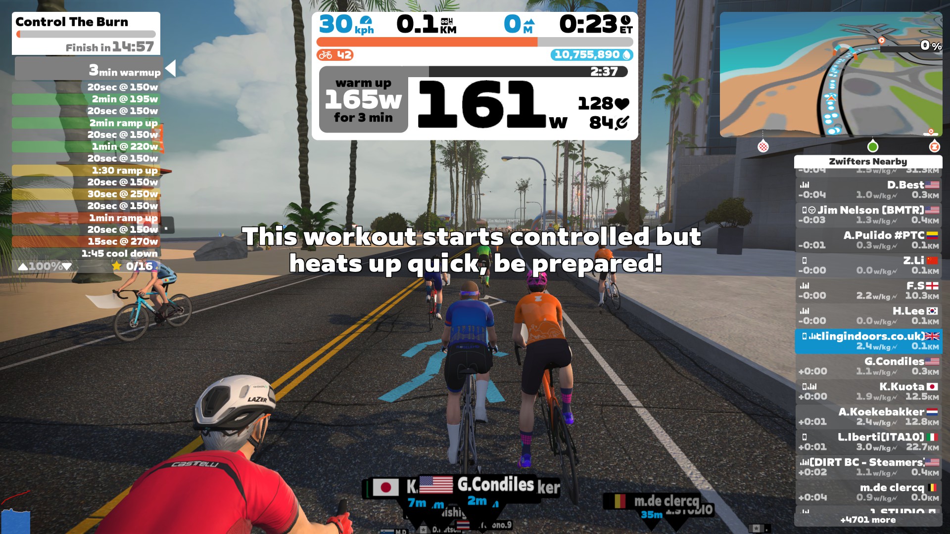 [AoC Day #12] Zwift Workout: Control The Burn | Cycling Indoors