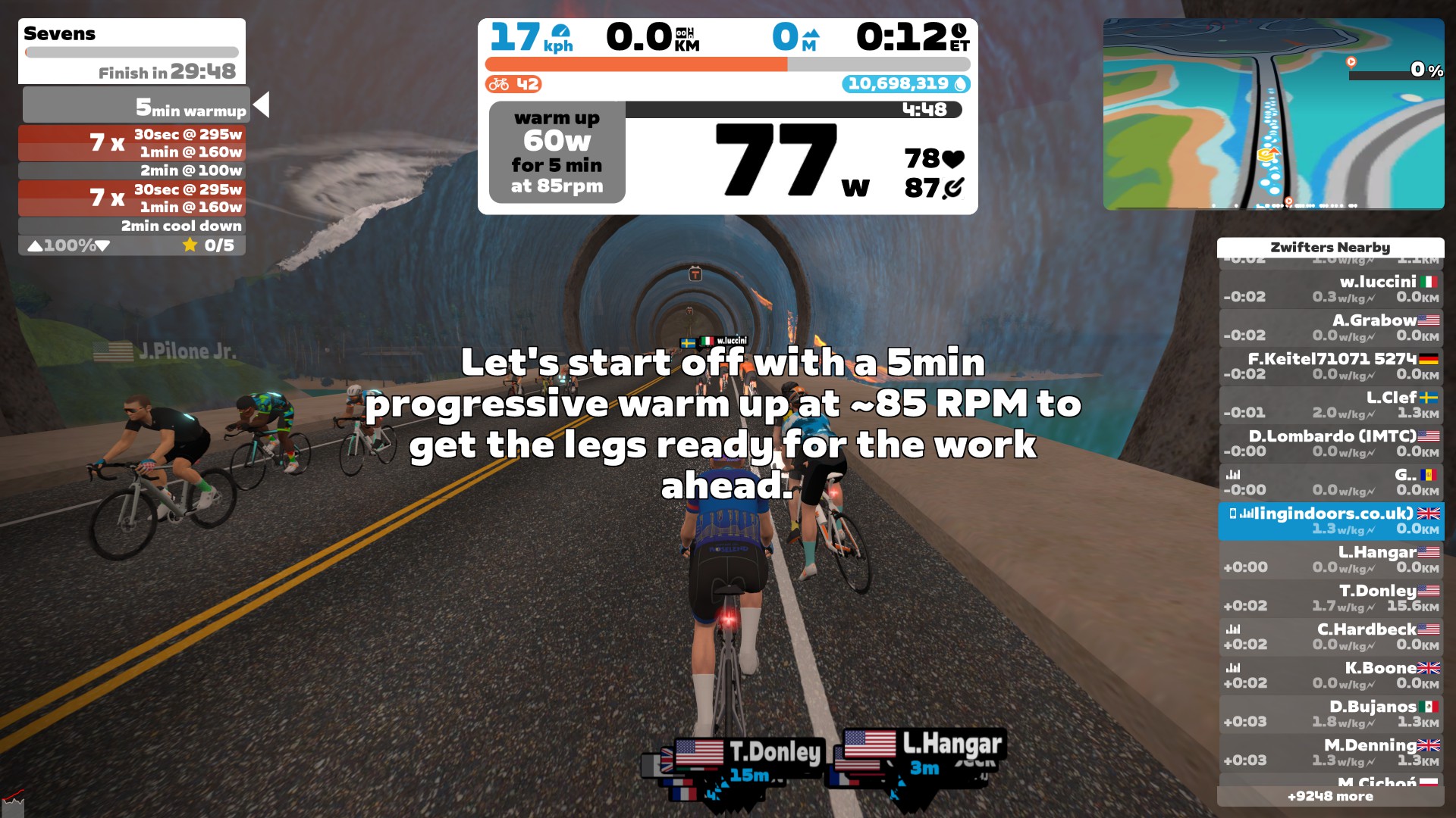 [AoC Day #10] Zwift Workout: Sevens | Cycling Indoors